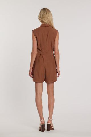 Tuta ARGENTERO corta smanicata effetto giacca doppiopetto con cintura più tasche