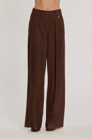 Pantalone ARABIAM vita alta palazzo con tasche francesi più filetto più pinces più passanti
