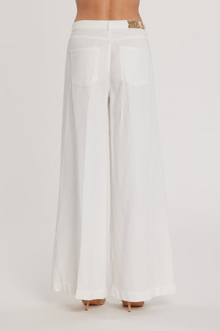 Pantalone LINDA_12 vita media cinque tasche wild fit tencel