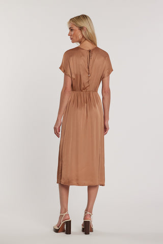 Abito CARLOTTA midi smanicato con goccia più laccetto sulla schiena