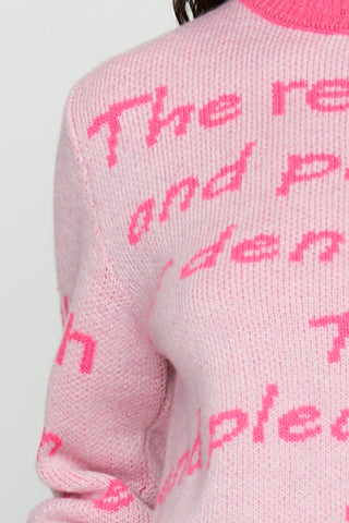 Maglia ELMAS manica lunga collo alto con jacquard logo