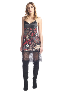 Abito sottoveste in stampa floreale, relish fashion moda, abbigliamento femminile