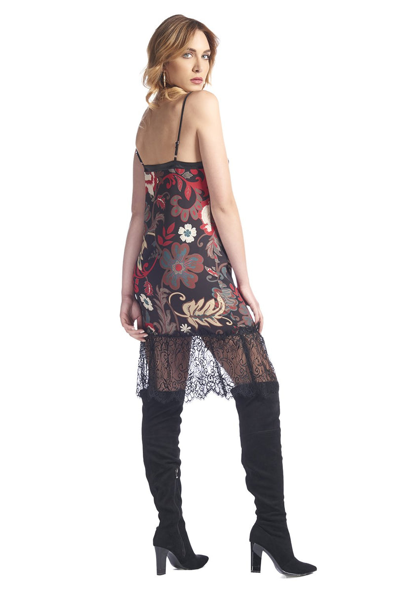 Abito sottoveste in stampa floreale, relish fashion moda, abbigliamento femminile