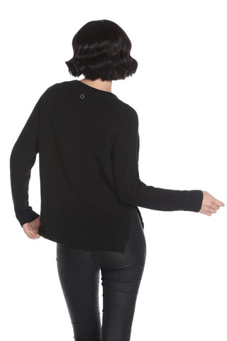 Maglia PINTO manica lunga con paillettes più spacchetti laterali