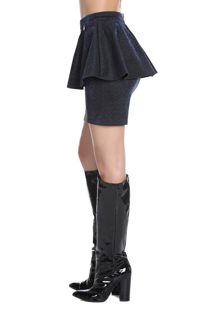 Gonna LUMICOR corta con balza lurex
