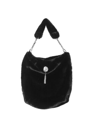 Borsa TOPILS con manico più catena ecopelliccia