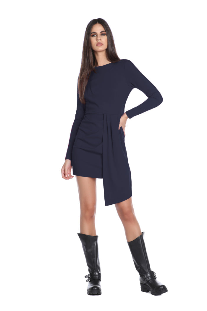 Abito BLISS corto manica lunga con zip più pannello