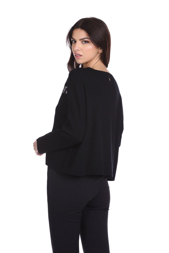 Maglia COPYLSER corta manica lunga con dettagli pizzo