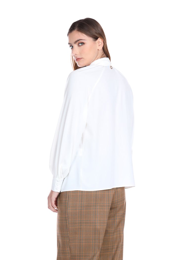 Blusa GIUTRU manica lunga colletto con pieghe più fusciascca più goccia