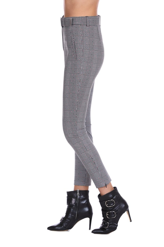 Pantaloni JJYT vita alta con Cintura con pinces più ts filetto più zip fondo p.galles