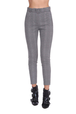 Pantaloni JJYT vita alta con Cintura con pinces più ts filetto più zip fondo p.galles
