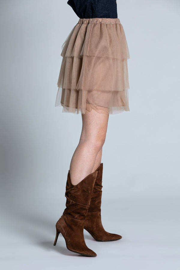 Gonna TULLESA corta con balze tulle