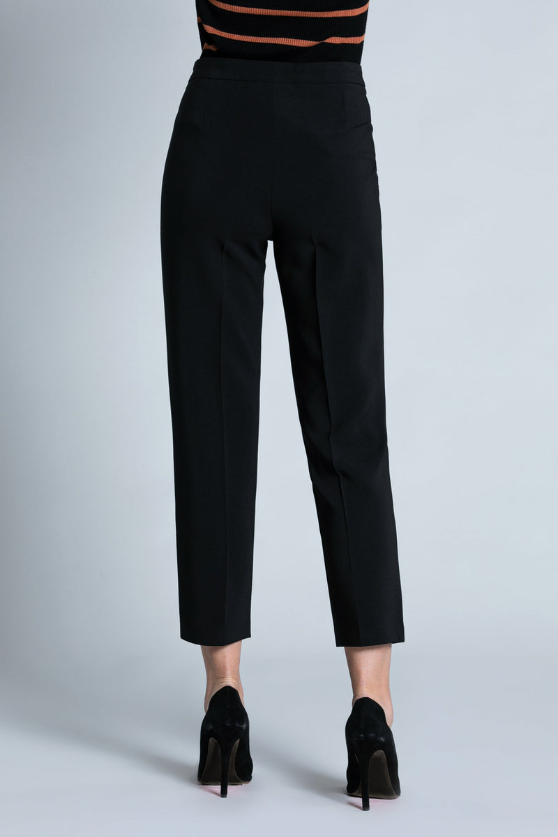 Pantalone CERTYO vita alta con pinces più tasche filetto