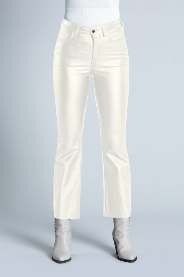 Pantalone ACCIAIO vita alta crop zampetta 5ts