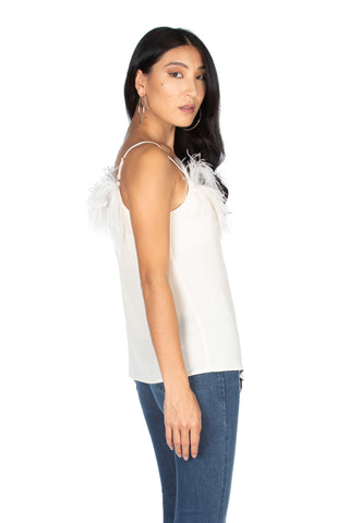 Top con piume, Relish High Fashion moda, Primavera Estate 2020, abbigliamento donna