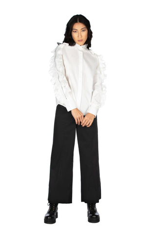 Camicia ENGLISH ampia con zip sulle maniche