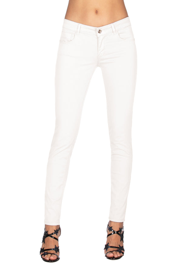 Panta FLOORA push-up 5 tasche raso