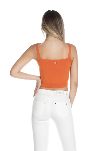 Top MALUBI senza maniche con paillettes