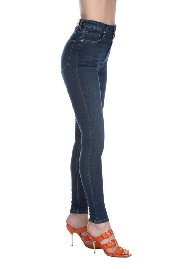 Jeans COLLI vita alta con bottoni più 5tasche denim