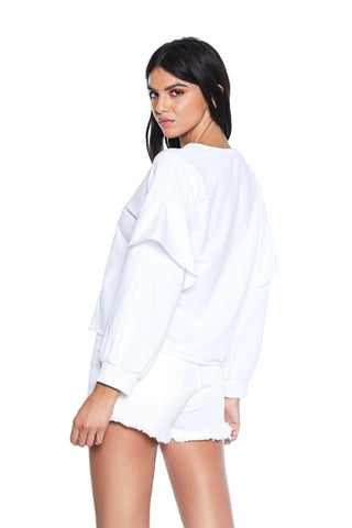 Felpa FRANTELS manica lunga con stampa tigre più applicazioni