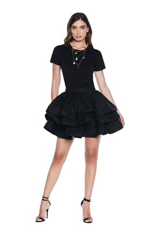 Gonna BYE corta ampia con balze