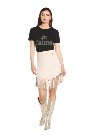 T-Shirt AIMER mezza manica con applicazione borchie più diamanti