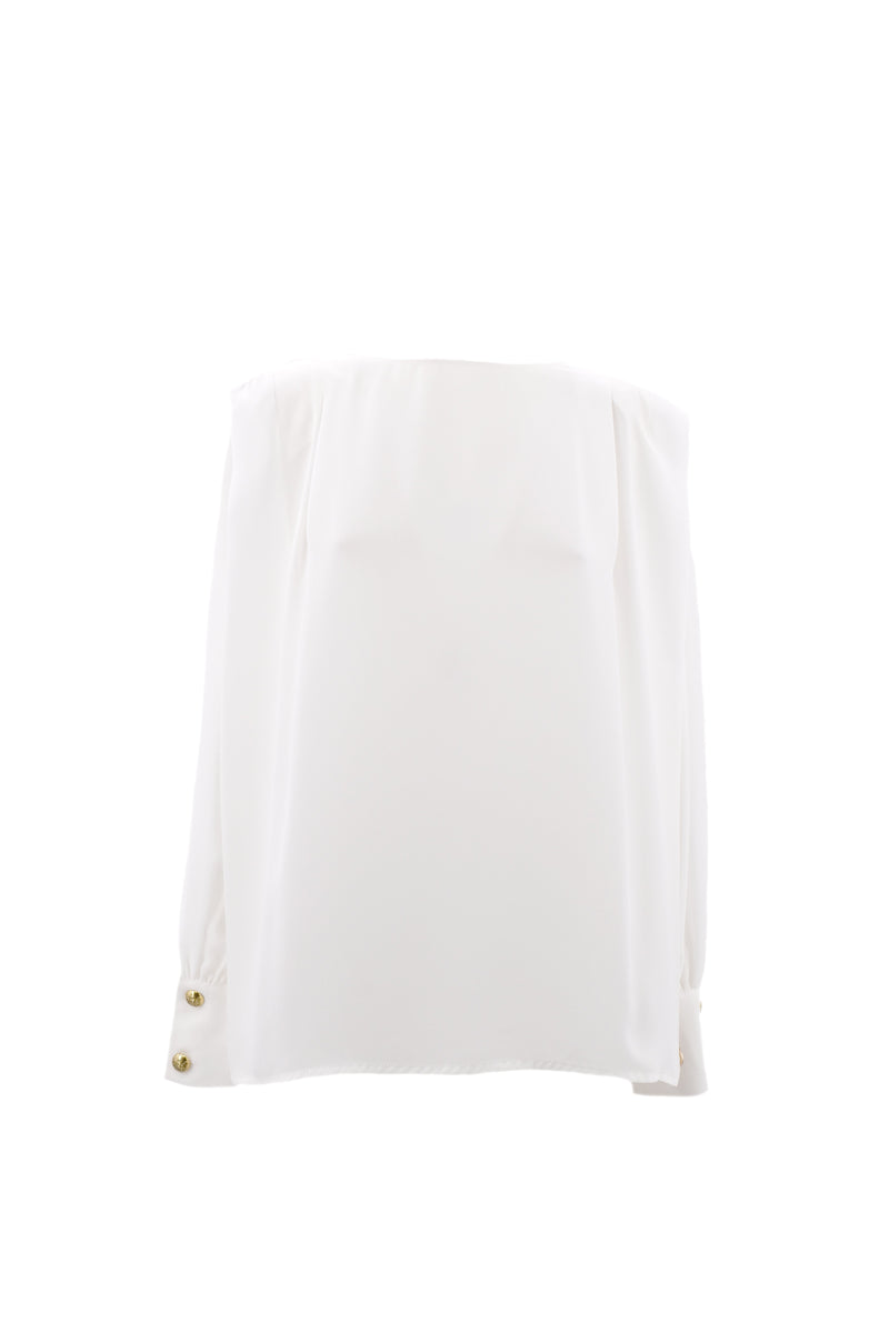 Blusa KENSEL manica lunga con bottoni oro più pinces
