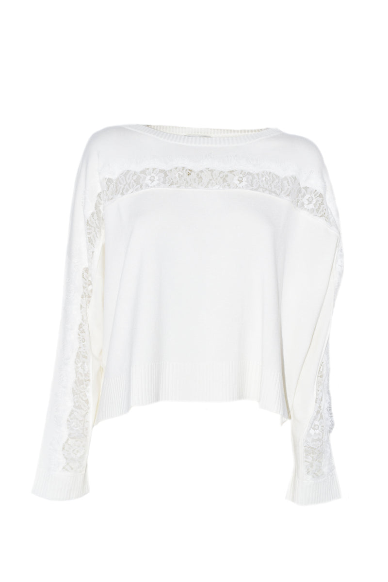 Maglia COPYLSER corta manica lunga con dettagli pizzo