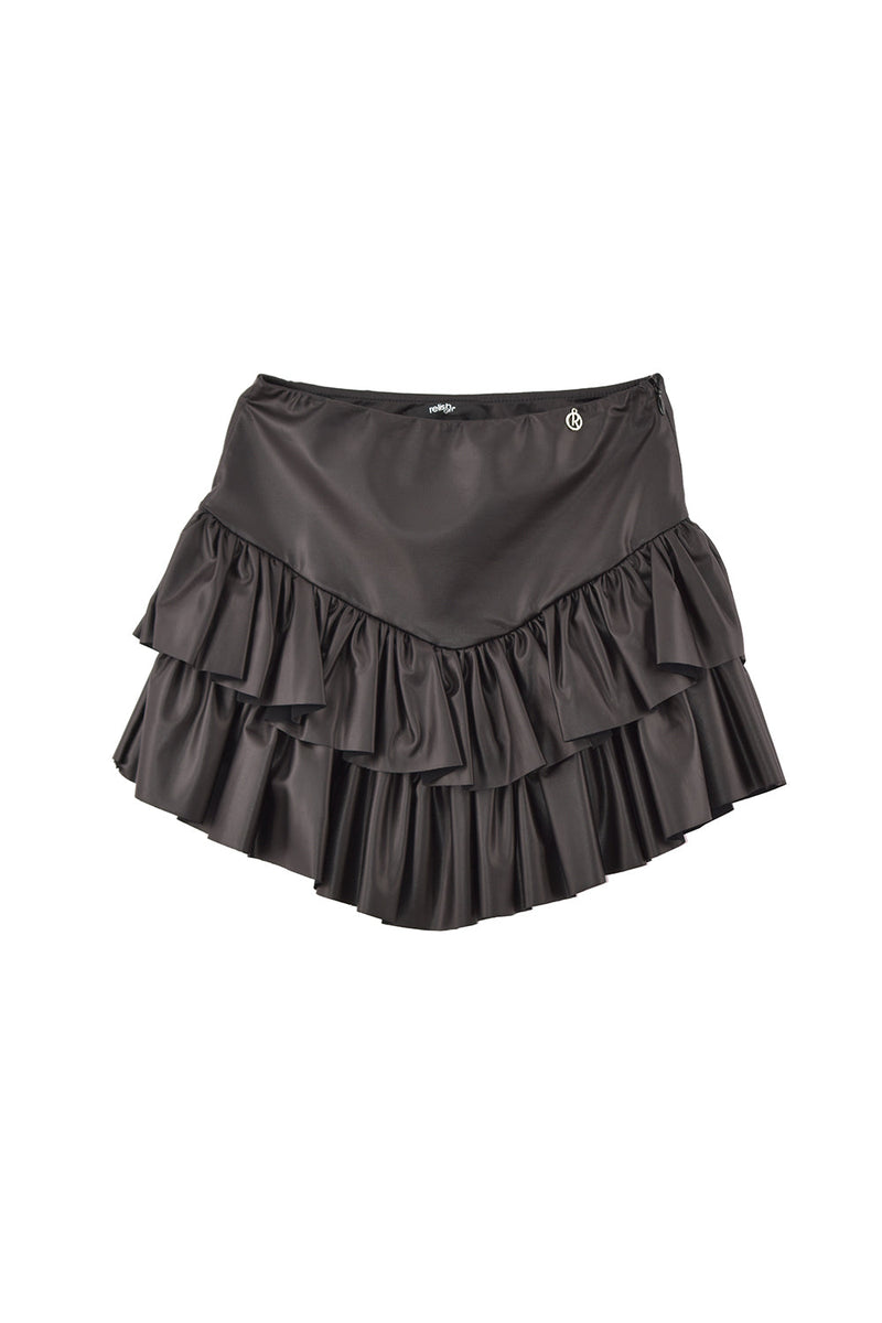 Gonna HUI Corta per bambina con Balze Ecopelle