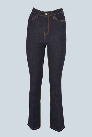 Jeans STARF vita alta 5 tasche dark blue denim