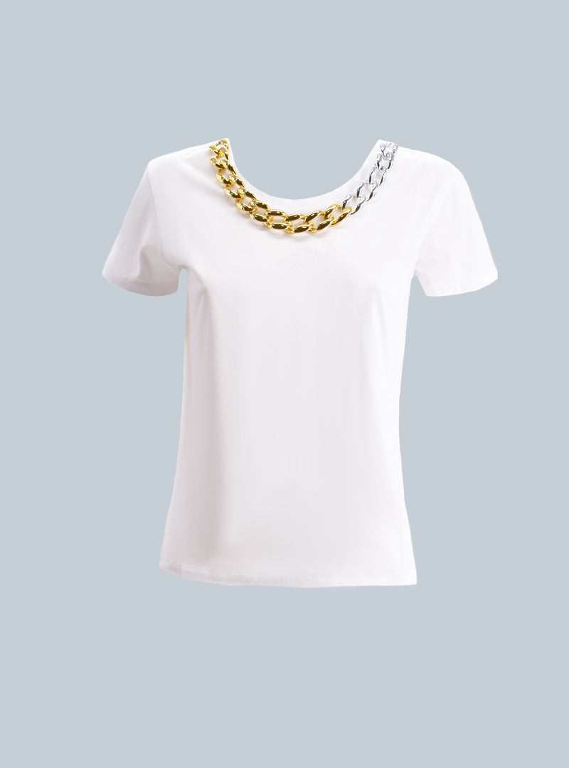 T-Shirt TARA mezza manica con collana