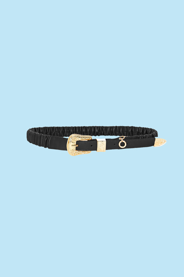 Cintura RYO con elastico più fibbia western ecopelle